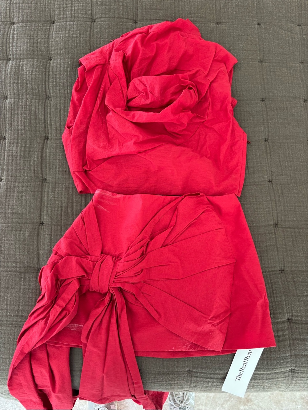 Red acne studios two piece set